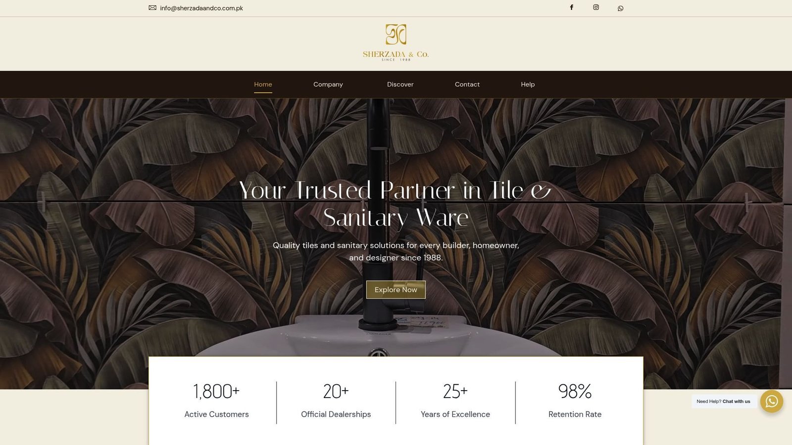 Sherzada and Co website